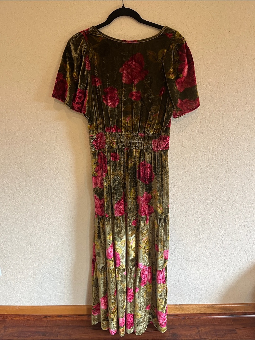 Anthropologie Somerset Velvet Floral Maxi Dress - Picture 3 of 6